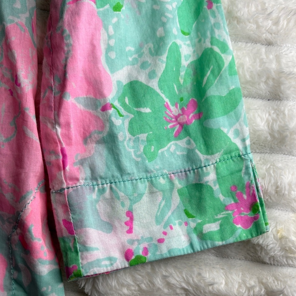 Lilly Pulitzer Pink and Green Floral Tunic - Picture 2 of 4